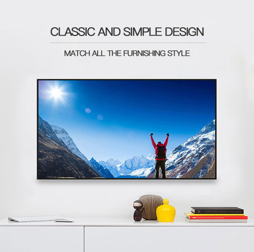 75inch led tv 4k uhd oled ultra slim android 12 system 5g wifi wall bracket bluetooth remote